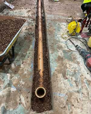 Pipeworks being layed by N&G Groundworks