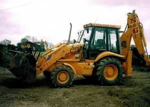 Large yellow loader at work